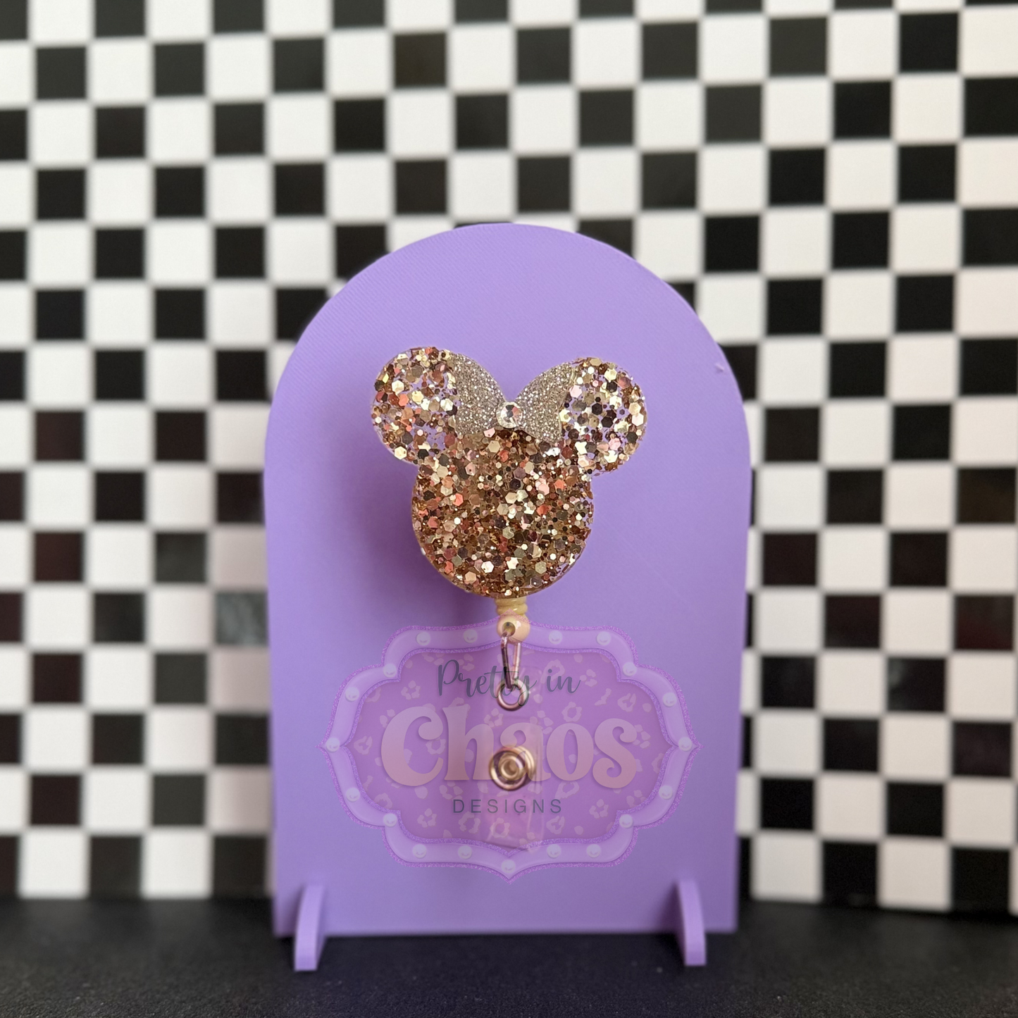 Miss Mouse Badge Reel (Gold)