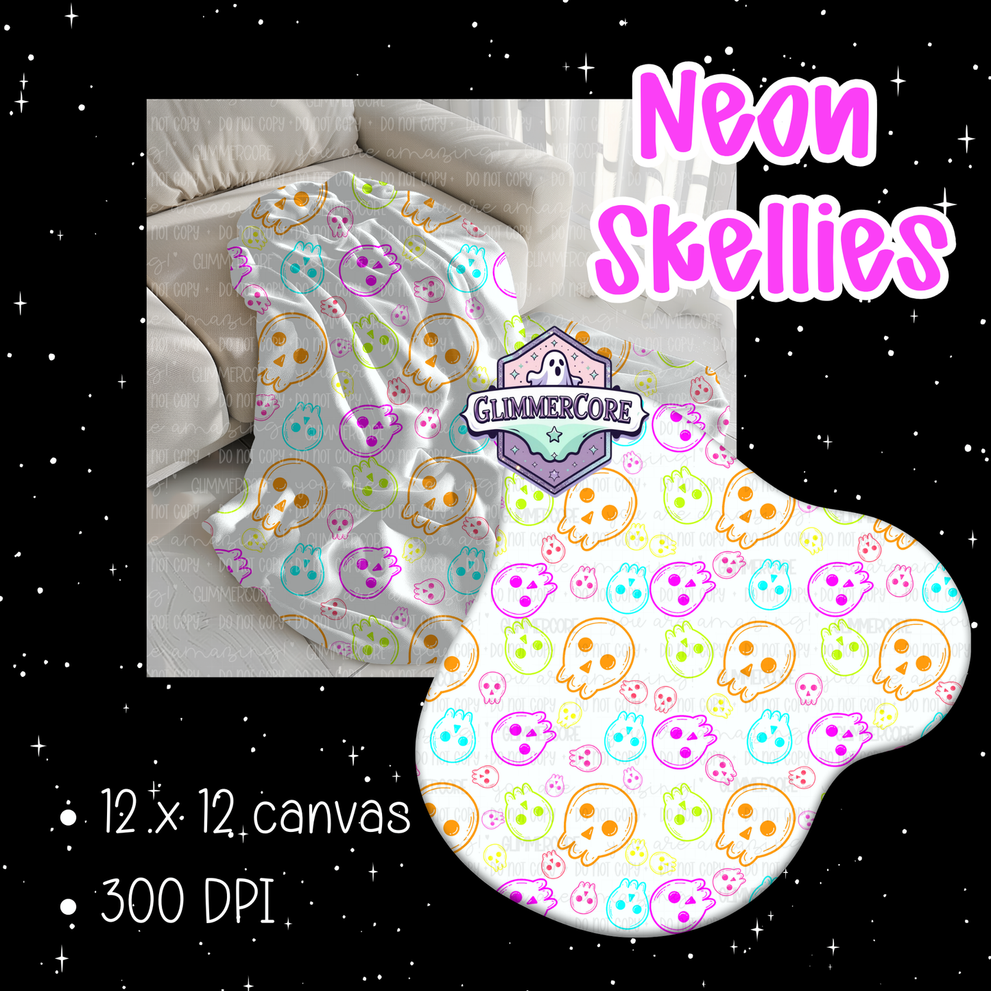 Neon Skellies Seamless Bundle