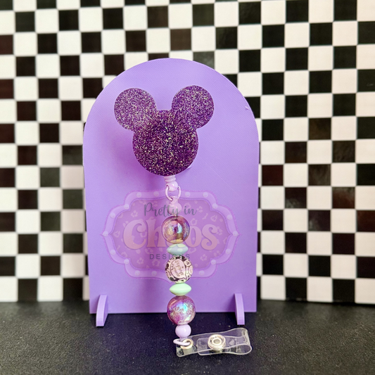 Mouse Badge Reel w/beads