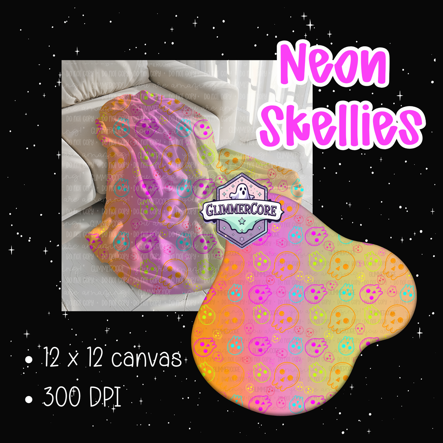Neon Skellies Seamless Bundle