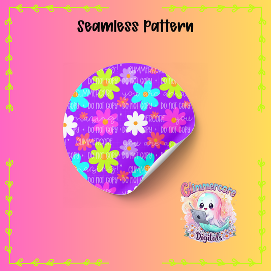 Bright Flowers Seamless Pattern