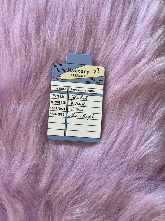 "Mystery Library" Magnetic Bookmark