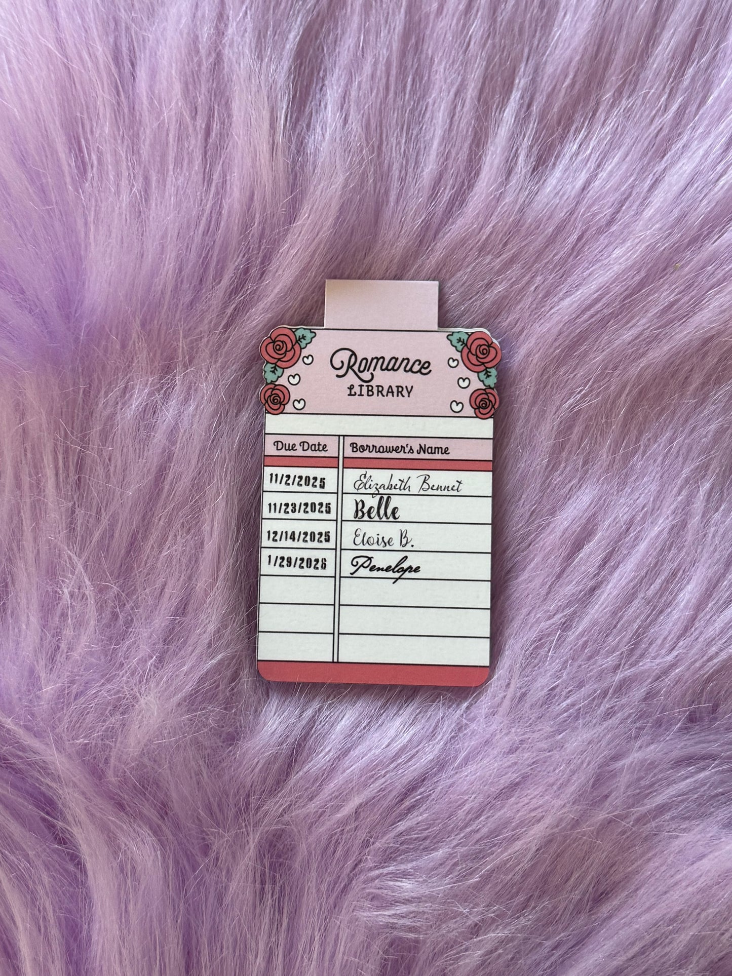 "Romance Library" Magnetic Bookmark