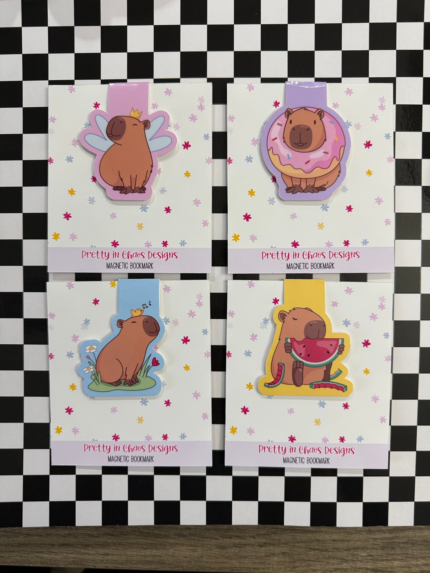 Donut Capybara Magnetic Bookmark