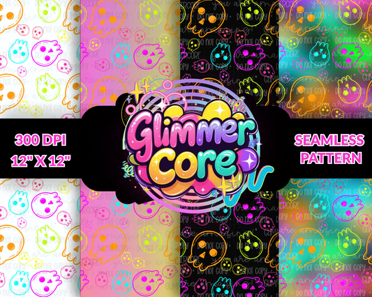 Neon Skellies Seamless Bundle